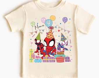 Personalized Name Disney Spidey And His Amazing Friends Birthday T-Shirt, Disney Spidey Birthday Family Kid Youth Adult Shirt