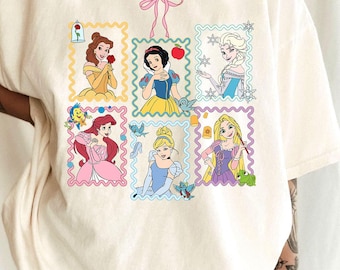 Coquette Disney Princess Shirt, Watercolor Magic Castle Princess T-shirt, Disney Princess Coquette Shirt, Disneyland Family Trip Tees