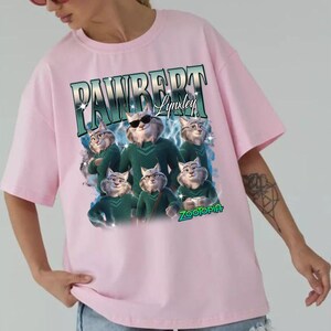 Pawbert Lynxley Shirt, Zootopia 2 Characters Tee, Disneyland Family Trip Outfit, Vintage 90s bild 4