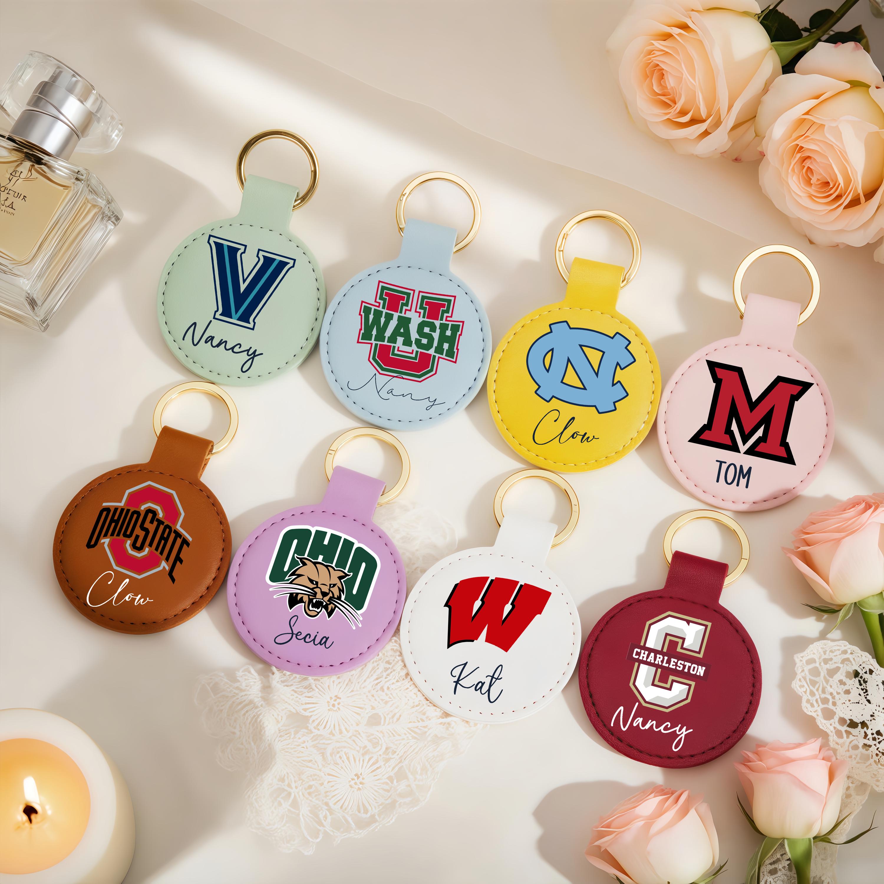 Custom University Logo Keychain, College Logo Keyring With Name, 2026 ...