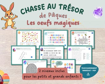 Chasse au Trésor de Pâques en Intérieur pour Enfants et Ados | Escape Game | Jeu de piste Pâques | Puzzles Énigmes de Pâques