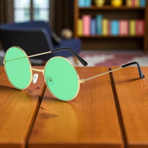 Aesthetic Vintage Round Sunglasses For Women, Colourful Protection, Retro Metal Mirror Frame Eyewear, Fashion Summer Shades, Unisex Gift
