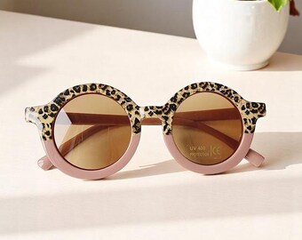 Gafas de sol redondas y divertidas para fiestas infantiles, bonitas gafas de sol con montura de plástico, gafas coloridas con un toque veraniego, accesorios para niños, regalo para niños.