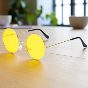 Vintage Round Sunglasses, Fashion Colourful Metal Frame Eye wear For Women & Men, Retro Mirror Shades, Summer Festival Gift For Her