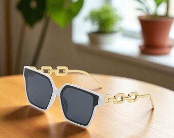 Óculos de sol quadrados e modernos, estilo streetwear, óculos de sol unissex da moda verão para looks ao ar livre e proteção solar, presente inspirado em garotas atraentes para ela