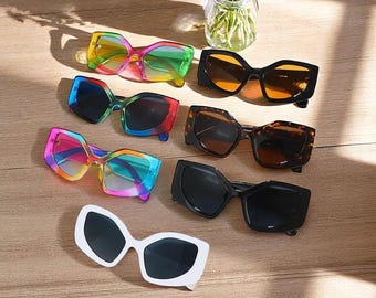 Funky Punk Style Retro Sunglasses, Unique Colourful Sports Sunglasses Women, Rave Accessories, Festival Wear, Party Sunglasses, Gift for Her