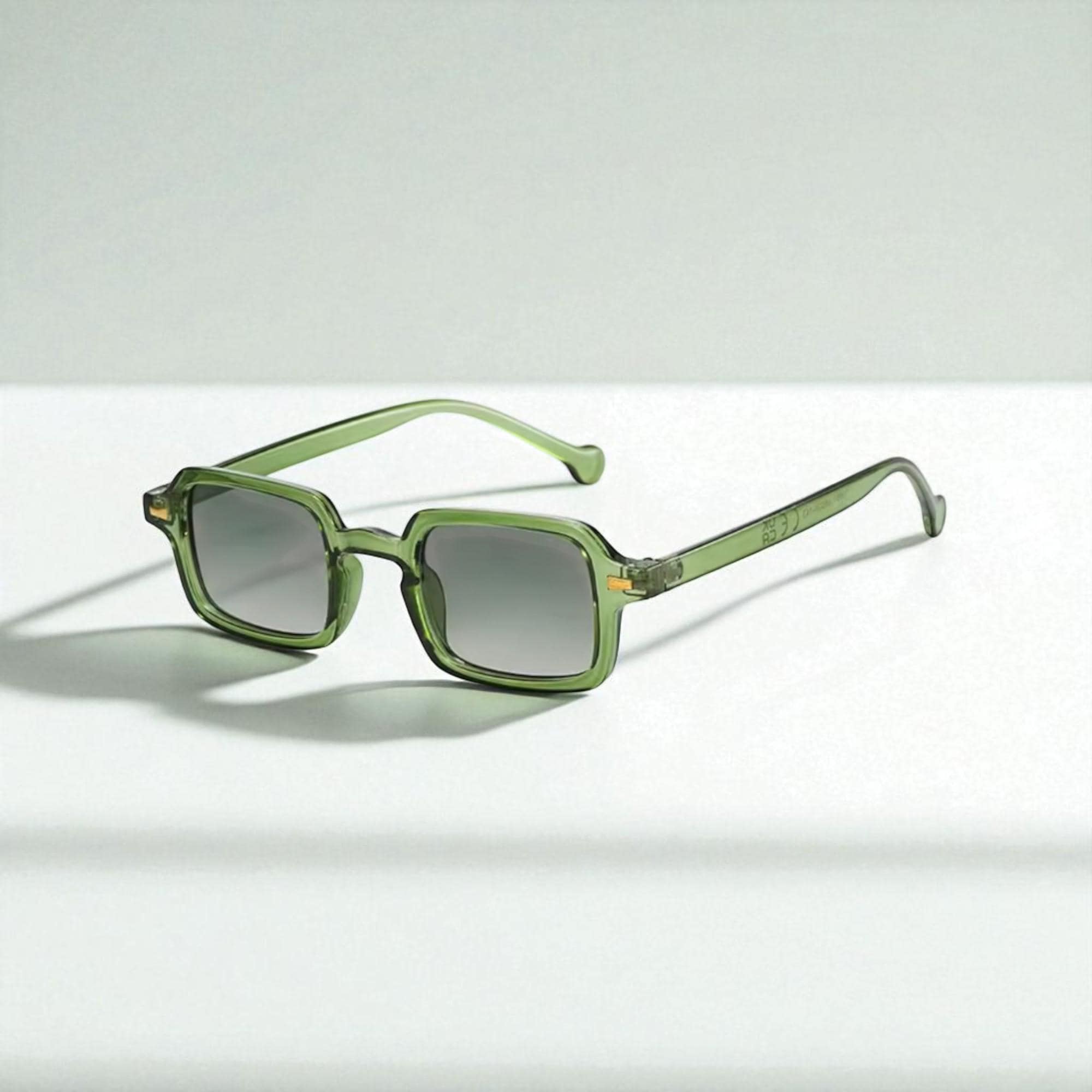 ?New Green Classics Rectangle Sunglasses Womens Mens Retro Vintage Retro Polarized Rectangle Sunglasses for Women Men, Trendy  main image 2