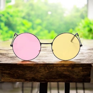 Funky Spamton Round Sunglasses, Cool Fancy Dress Glasses, Metal Frame Cosplay Shades, Multicolour Sunglasses, Rave Accessories, Gift For Her