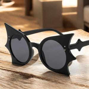 Funky Bat Sunglasses For Women, Spooky Bat Wings Sunglasses, Rave Accessories, Coachella Festival Wear, Halloween Bat Costume, Gift for Her