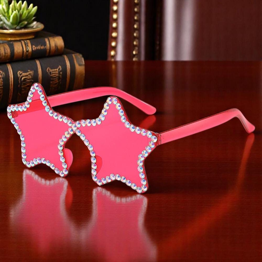 Cute Star Rhinestone Frame Sunglasses, Unique Star Shaped Sunglasses, Festival Accessories, Trendy Fashion Glasses Rave Wear, Gift For Her