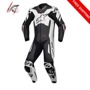 Alpinestars GP Plus V4 Leather Racing Suit: CE Approved Cowhide Motorbike Suit