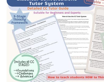 Teaching Framework Tutor Guide Bundle Foundations to Advanced Classical Conversations Tutor System Critical Thinking and Creative Thinking