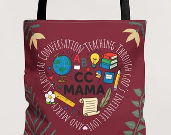 Classical Conversations Tote Bag Homeschool Mom Carry All Cute Homeschool Gift CC Mom Religious Bag Homeschooler Accessory Gift for Tutor