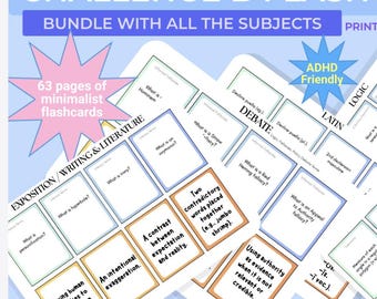 CC Challenge B Flashcards Printable  PDF file & Editable on Canva Instant Download Basic Knowledge Trivia cards easy CC Director printable
