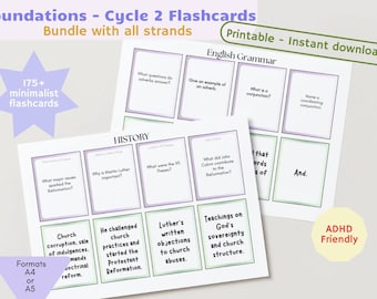 Conversazioni classiche Fondamenti Ciclo 2 Flashcard stampabili PDF Download immediato Schede di quiz sulle conoscenze di base