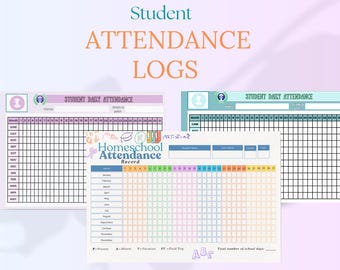Homeschool Student Attendance Log Printable Daily Attendance Record Homeschool Planner Legal Compliance Yearly Attendance Record Keeping