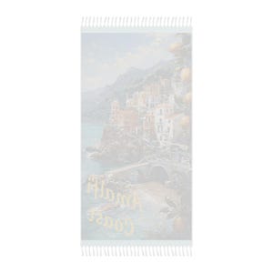 Amalfi coast map Boho Beach towel Perfect for Summer Beach Days Gift for Travelers Vacation Essentials Best Beach Towel quick dry towel image 3