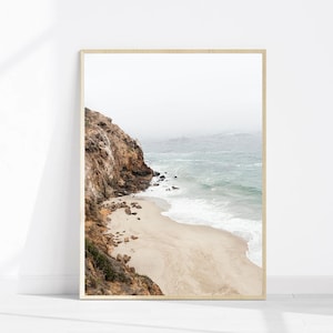 Impresión oceánica, arte mural de California, arte mural costero, impresión de playa, arte mural natural, impresión de 24 x 36, arte mural marino, impresión de olas oceánicas, póster oceánico