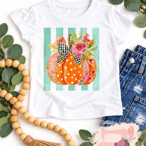 Personalized Fall Floral Shirt, Boho Pumpkin