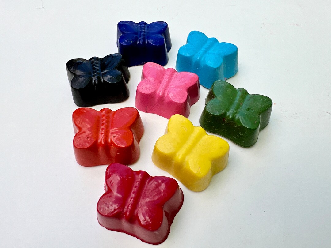 Rainbow Butterfly Toy Crayons, Soy Wax Crayons for Bug Party, Butterfly