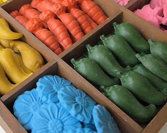 Farmers Market Natural Soy Crayons - Handcrafted Coloring Fun - Garden Toy Gift for Kids