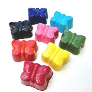 Rainbow Butterfly Toy Crayons, Soy Wax Crayons for Bug Party, Butterfly Party Gift