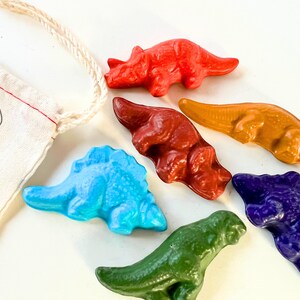 Dinosaur Crayons Dinosaur Toy Handmade Natural Eco Soy Crayons Party Favor Birthday Gift for Kids image 10