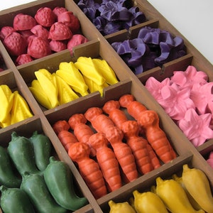 Farmers Market Natural Soy Crayons Handcrafted Coloring Fun Garden Toy Gift for Kids image 5