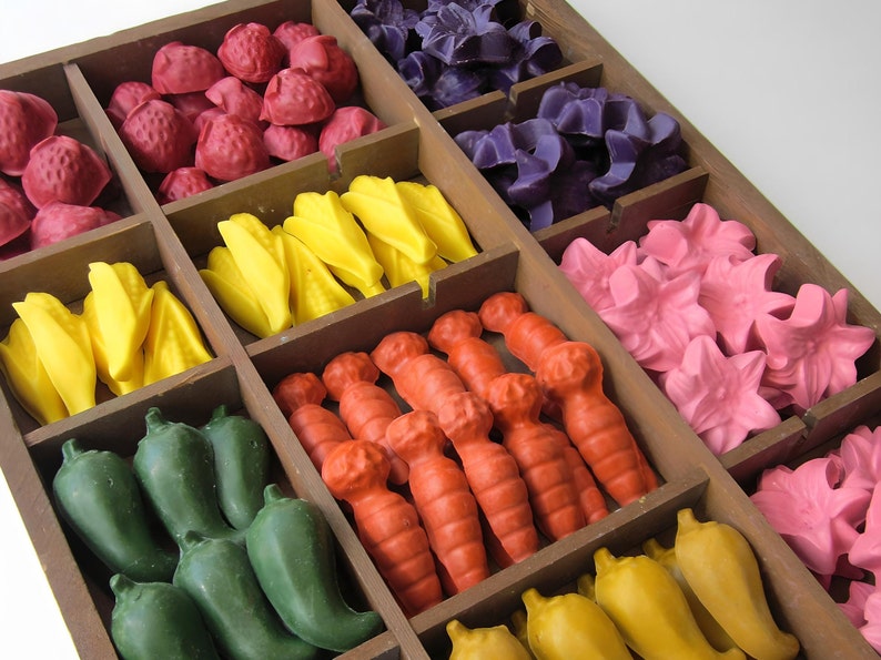 Farmers Market Natural Soy Crayons Handcrafted Coloring Fun Garden Toy Gift for Kids image 5