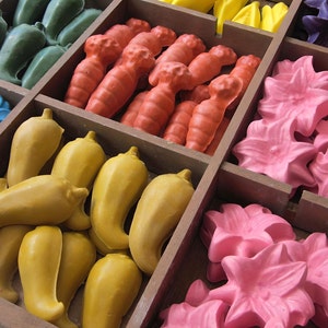 Farmers Market Natural Soy Crayons Handcrafted Coloring Fun Garden Toy Gift for Kids image 3