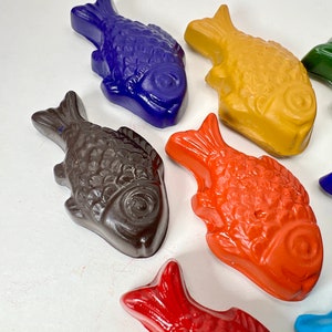 Fish Toy Natural Crayons made with Sustainable Soy Wax Perfect Nature Gift for Kids image 5