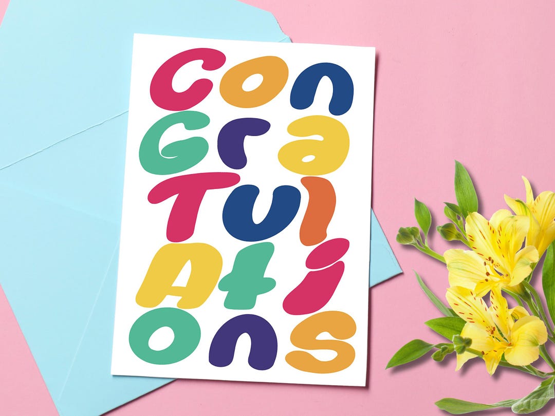 Congratulations Card Printable Greeting Card Instant Download - Etsy