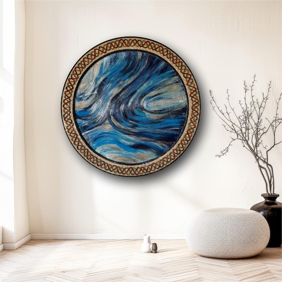 Blue Serenity – Handmade Wall Hanging Western Home Decor Mosaic Styled
