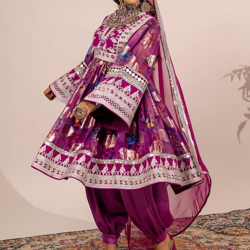 strapless open back dress Buy Plus Size Pink Embroidered Silk Blend Straight Sharara Suit Set With  Dupatta Online at Rs.4669 main image 0