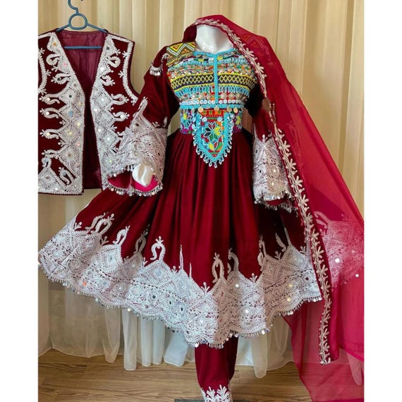 burgundy dress pick up today ZAHRA (MAROON)