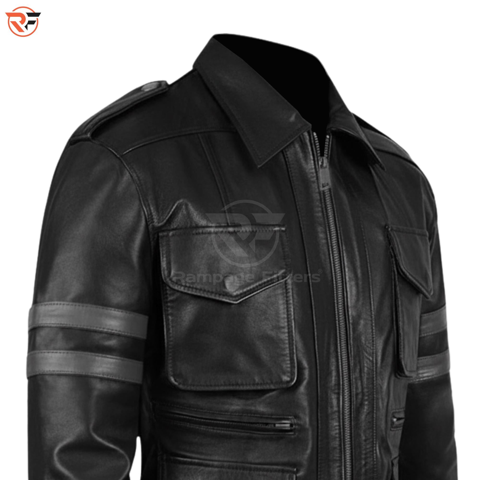 Leon Kennedy Black Leather Jacket: Resident Evil's 6 Cosplay
