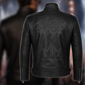 Daft Punk Leather Biker Jacket – Men's Black Studded Motorcycle Leather Jacket