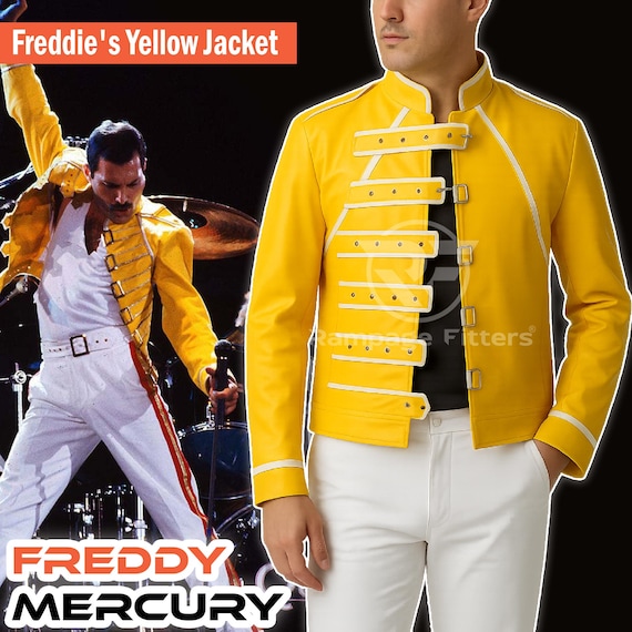 Chaqueta Amarilla De Freddie Mercury Original Chaqueta Con