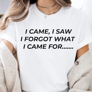 I Came I Saw I Forgot What I Came For Shirt | Funny Bella Canvas T-Shirt | Sarcastic Graphic Tee | Gift for Forgetful Friend