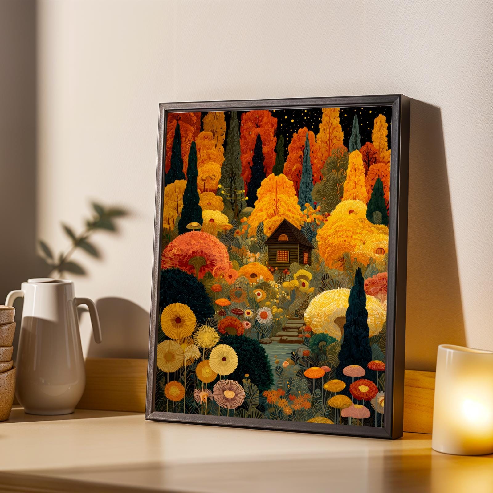 Nature Lover Wall Print Forest Artwork Gift for Birthday Seasonal
