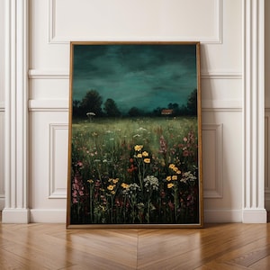 Whimsical Wildflower Meadow Print Wall Art For Living Room Bedroom Or Office Nature Inspired Boho Home Decor Gift