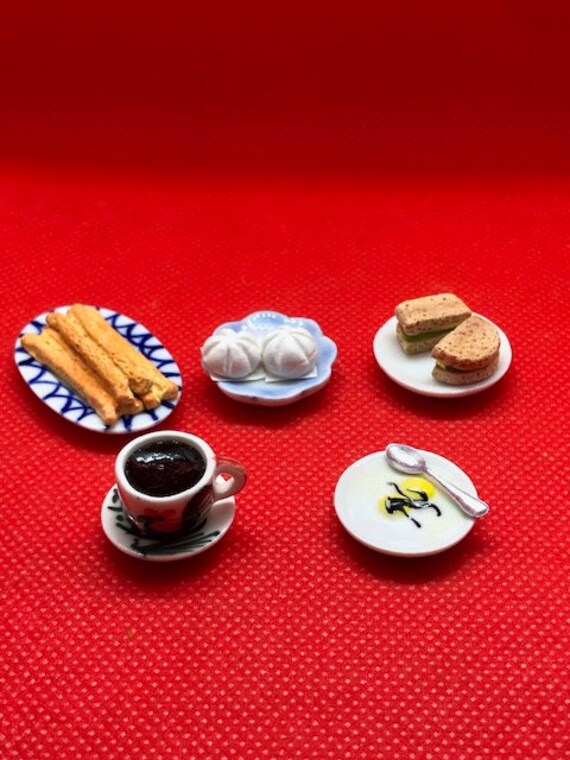 3pcs dollhouse miniature bread food breakfast snack dessert for dollhouse de zi