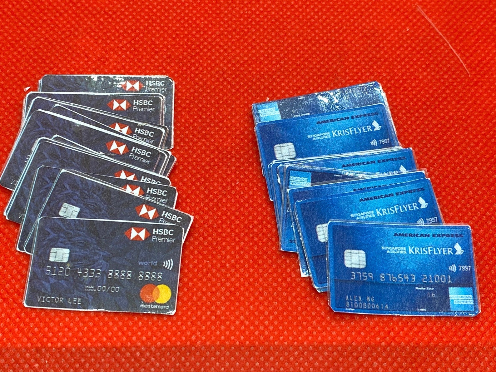 Handmade Miniature Paper Printed Credit Card 3.2cm X 2.1 Cm, Dollhouse ...
