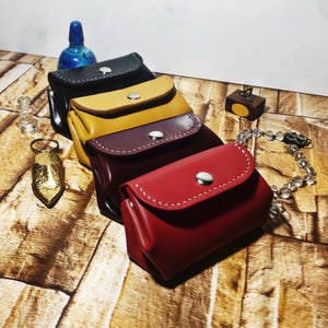 Cartera de cuero para mujer hecha a mano, billetera de cuero de colores, elegante, monedero artesanal, regalo para ella, cartera de cuero,