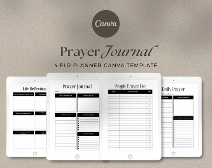 Prayer Journal Printable for Women, Daily Reflection Notebook ...