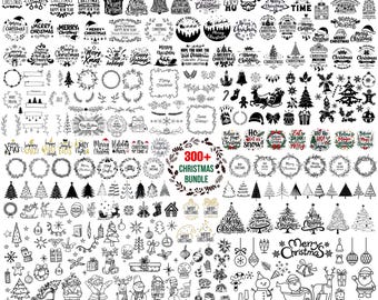 Christmas SVG Bundle, Ornaments, Wreaths, Tree Cut Files (Digital Download)