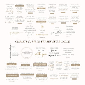 Paquete SVG de versículos bíblicos cristianos, citas religiosas y fe (descarga digital)