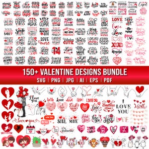 Valentine's Day Designs Bundle, Love Clipart (svg, png, jpg, ai, eps, pdf)