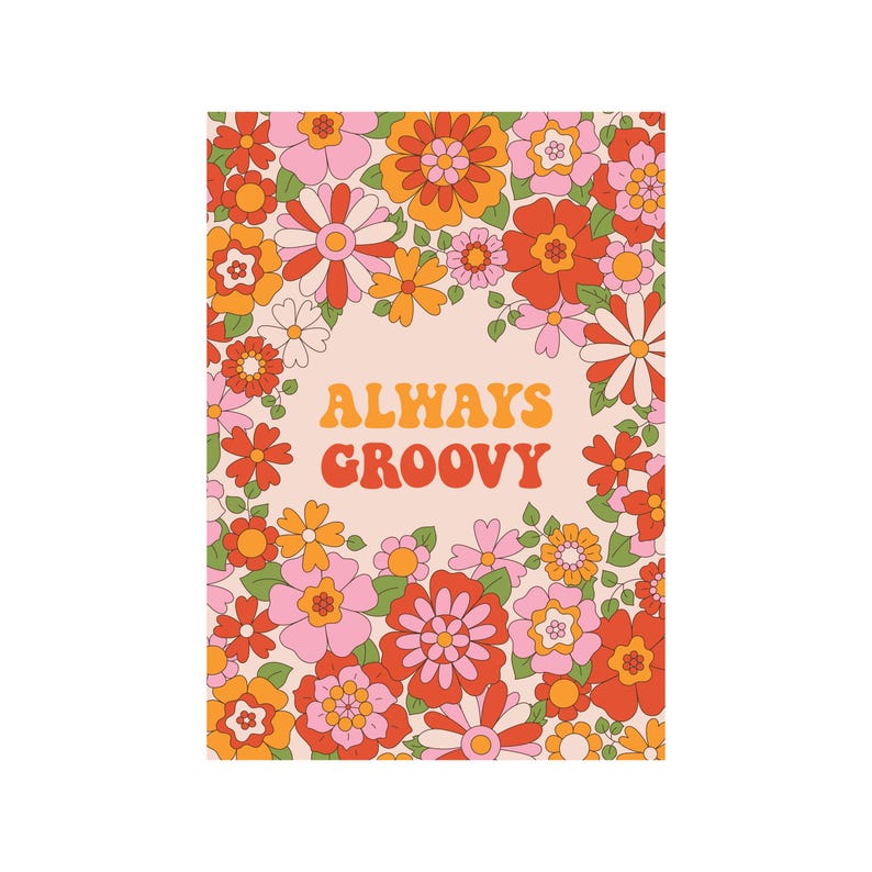 Boho blomma SVG-paket, abstrakt blommig clipart, groovy blomma svg, retro blomma svg, blommig png, prästkrage blomma svg, blomskjortdesigner bild 5