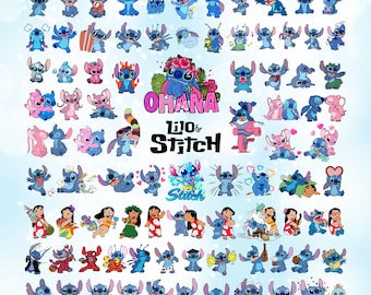 Lilo and Stitch SVG Bundle, Clipart Graphics (Digital Download)